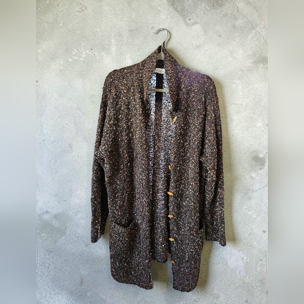 White Stag Plus Size Cardigan 18W 20W Long Knit Button Front Cozy Sweater - Picture 2 of 4